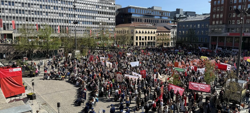 Se bildene: 1.mai-markeringen i Oslo