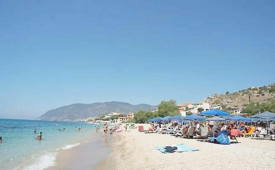 Småsteinstranden i Agios Isodoros er kåret til den sjuende beste i Hellas.