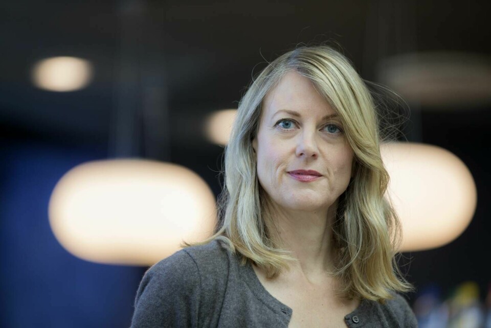 Helene Uri innrømmer at hun syns en setning uten punktum er «visuelt irriterende», men er på ingen måte bekymret for fremtidens språkbrukere. Helene Uri innrømmer at hun syns en setning uten punktum er «visuelt irriterende», men er på ingen måte bekymret for fremtidens språkbrukere. (Berit Roald/NTB kultur)