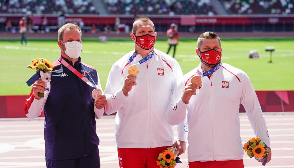 Eivind Henriksen skal konkurrere mot de polske sleggekjempene Wojciech Nowicki og Pawel Fajdek i Bislett Games. Eivind Henriksen skal konkurrere mot de polske sleggekjempene Wojciech Nowicki og Pawel Fajdek i Bislett Games.Foto: Lise Åserud / NTB