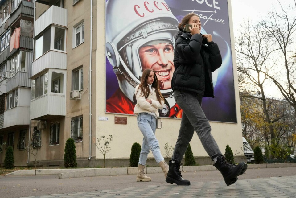 Utbryterrepublikken Transnistria i Moldova er et omstridt område som nå kan bli en brikke i konflikten rundt Ukraina. Her fra Tiraspol, hovedstaden i området, med et veggmaleri av den sovjetiske kosmonauten Jurij Gagarin i bakgrunnen. Utbryterrepublikken Transnistria i Moldova er et omstridt område som nå kan bli en brikke i konflikten rundt Ukraina. Her fra Tiraspol, hovedstaden i området, med et veggmaleri av den sovjetiske kosmonauten Jurij Gagarin i bakgrunnen.