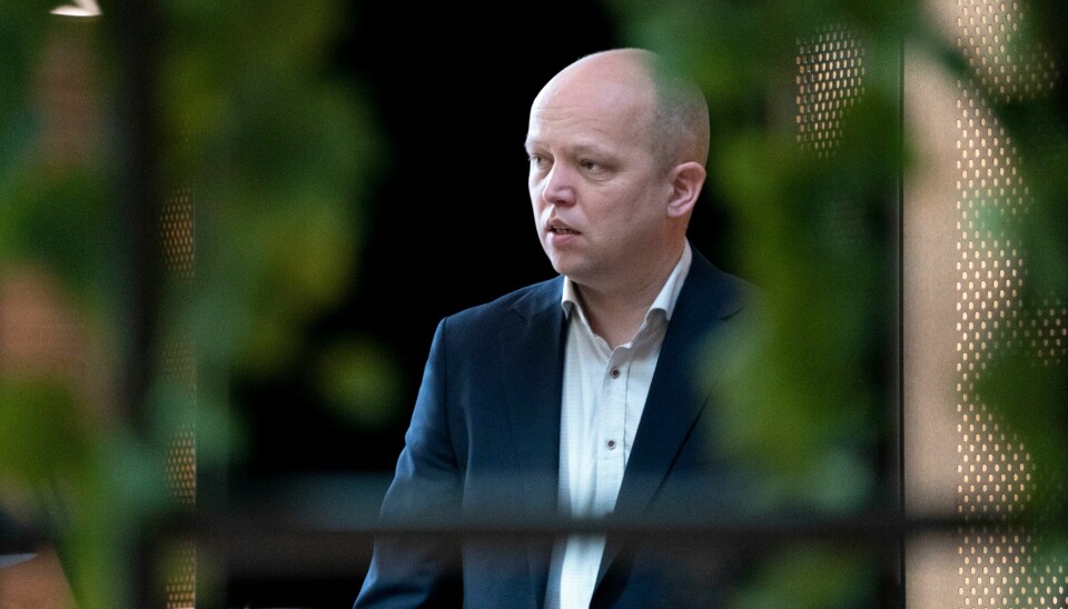 Partileder og finansminister Trygve Slagsvold Vedum (Sp). Partileiar og finansminister Trygve Slagsvold Vedum er ikkje uroa på grunn av kraftig fall på ei fersk partimåling. Foto: Torstein Bøe / NTB / NPK