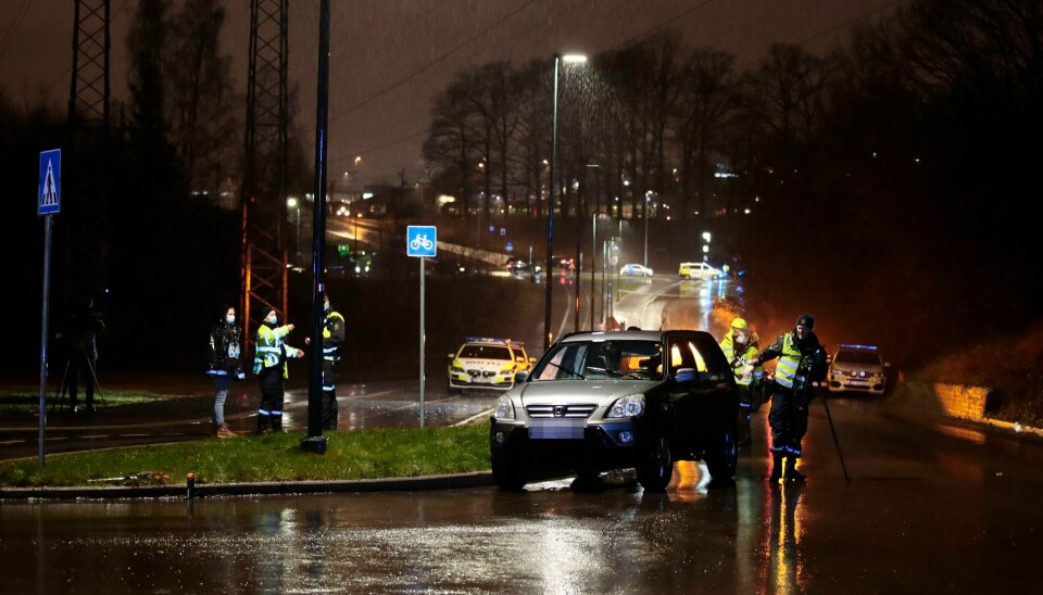 Påkjørselen skjedde her i Maria Dehlis vei ved Haugenstua i Oslo om kvelden onsdag 17. desember 2020. Påkjørselen skjedde her i Maria Dehlis vei ved Haugenstua i Oslo om kvelden onsdag 17. desember 2020.Foto: Jil Yngland / NTB