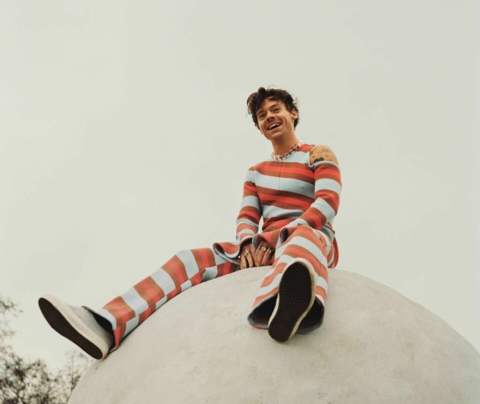 Harry Styles på toppen av verden - og en ballong - akkurat nå. Snart er han toppen for Oslo-publikummet også. Harry Styles på toppen av verden - og en ballong - akkurat nå.