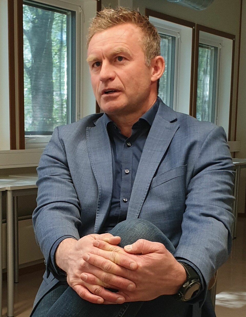 Rektor på Refstad skole, Magnus Nesset-Kristiansen, setter pris på at Utdanningsetaten i Oslo kommune har vært fleksible og løsningsorientert på kort varsel. FOTO: Karin Fladberg Rektor Refstad skole. FOTO: Karin Fladberg