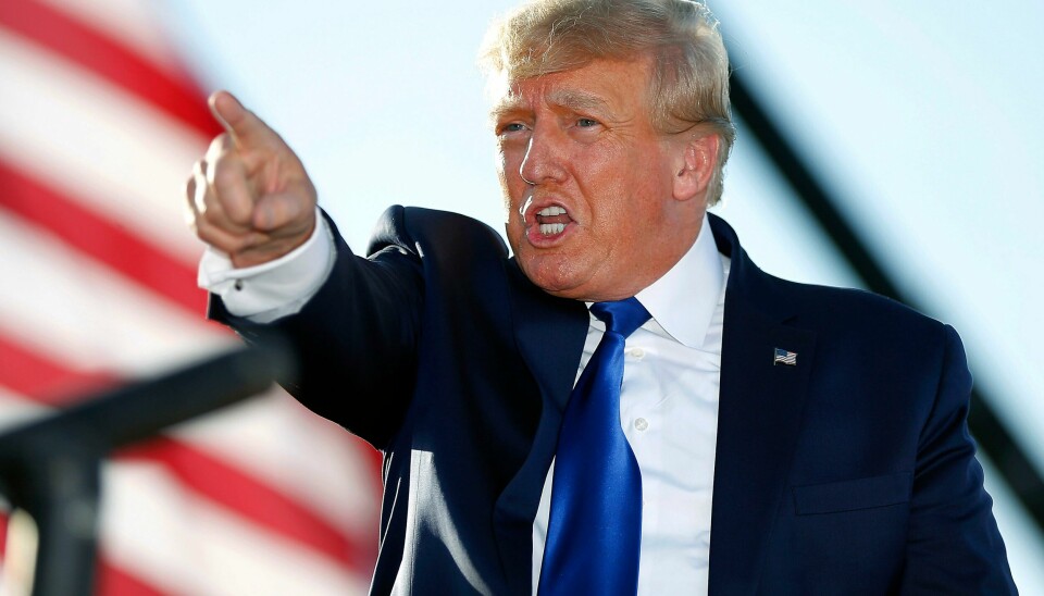 Avgåtte president av USA Donald Trump under en tidligere tale. «Kommer jeg til å tape?» Donald Trump skal ha vurdert å trekke seg fra presidentvalget etter at et skandaleopptak ble offentliggjort i 2016.
