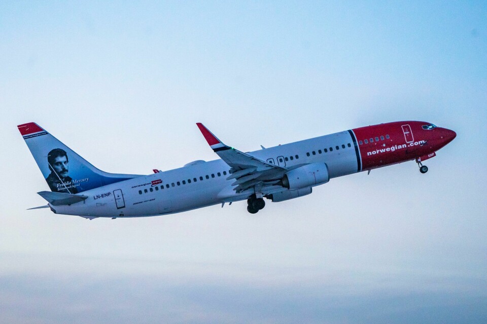 Et Norwegian-fly på vei fra Oslo til Malaga fikk et opphold i Bilbao på en rundt en time før det kunne fly videre sørover. Illustrasjonsfoto: Håkon Mosvold Larsen / NTB Bildet viser et Norwegianfly i lufta. Norwegian har blitt rammet av flytekniker-streiken. To ruter har blitt kansellert.
