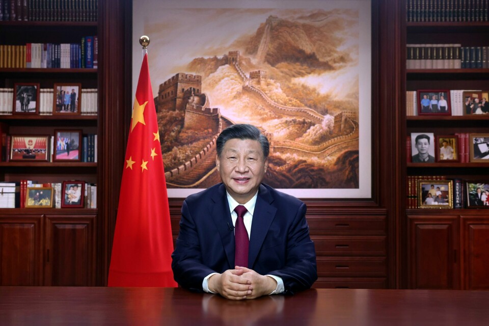 President Xi Jinping holdt nyttårsaften en fjernsynssendt tale der han blant annet kommenterte innsatsen mot koronaviruset. President Xi Jinping holdt nyttårsaften en fjernsynssendt tale der han blant annet kommenterte innsatsen mot koronaviruset. Foto: Ju Peng / Xinhua / AP / NTB