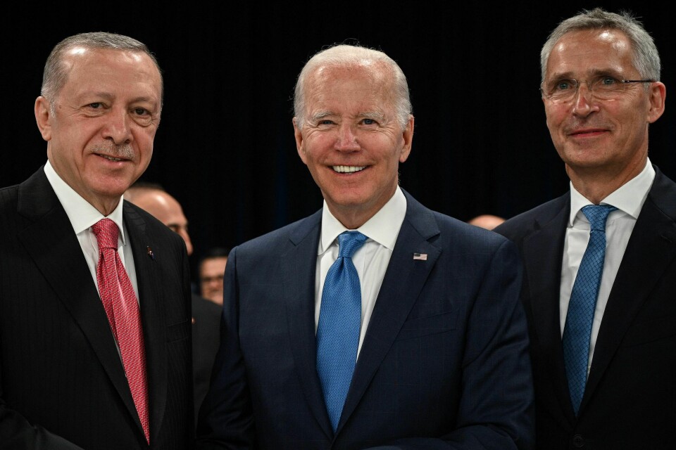 President Erdogan, president Biden og vår mann Jens Stoltenberg kan smile under første dag av Nato-toppmøtet i Madrid. Men bak ligger et større alvor for verden enn på mange tiår. .