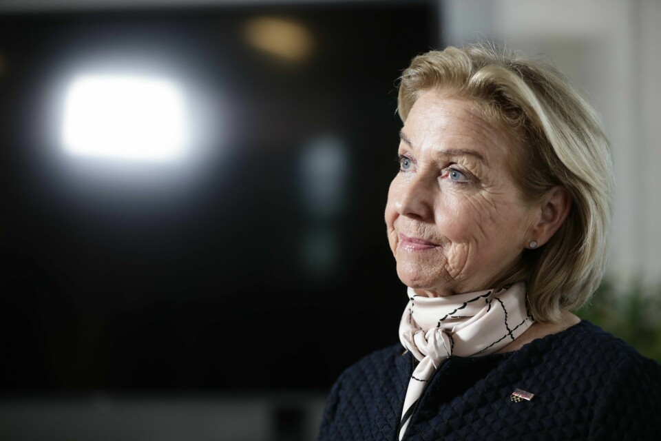 Berit Kjøll står sammen med sine nordiske kolleger. Våre prinsipper som jeg har skissert før, om å delta og ha dialog fremfor boikott, står uendret, sier idrettspresident Berit Kjøll Foto: Berit Roald / NTB