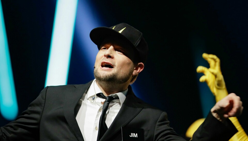 Gaute Ormåsen etter at han tok av Subwoolfer-masken under finalen i Melodi Grand Prix i Trondheim Spektrum. Gaute Ormåsen etter at han tok av Subwoolfer-masken under finalen i Melodi Grand Prix i Trondheim Spektrum. Foto: Rodrigo Freitas / NTB