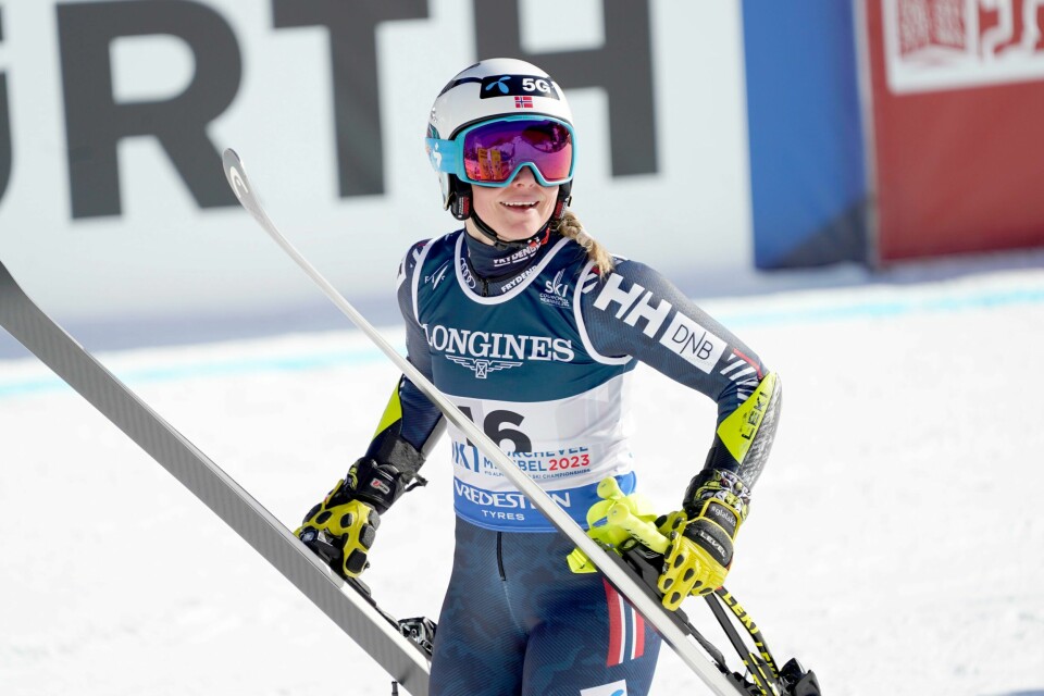 Ragnhild Mowinckel under superkombinasjonen, super-G i Meribel i forbindelse med VM i alpint 2023 i Frankrike mandag. Ragnhild Mowinckel under superkombinasjonen, super-G i Meribel i forbindelse med VM i alpint 2023 i Frankrike mandag. Foto: Lise Åserud / NTB.
