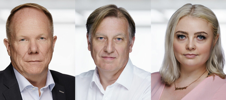 Artikkelforfatterne fra organisasjonen Sex og Politikk (fra v.): Tore Aasheim, seniorrådgiver/presseansvarlig, Tor-Hugne Olsen, daglig leder og Tiril Stenhammer, SoMe-ansvarlig. Artikkelforfatterne fra organisasjonen Sex og Politikk.