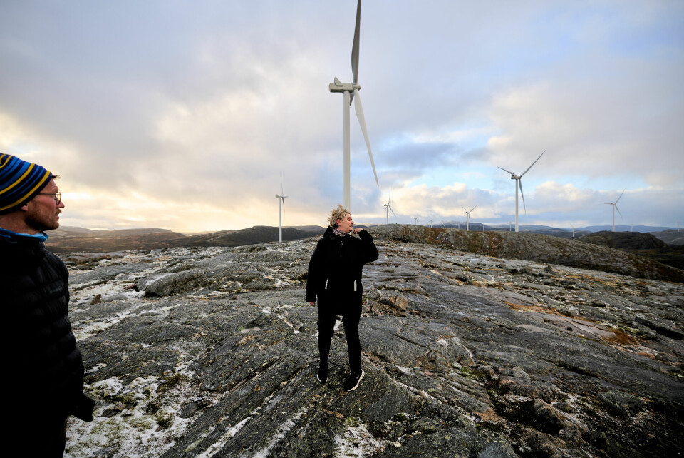 Olje- og energiminister Marte Mjøs Persen under besøk i vindkraftparkene på Fosen, 12. november 2022 Olje- og energiminister Marte Mjøs Persen under besøk i vindkraftparkene på Fosen, 12. november 2022