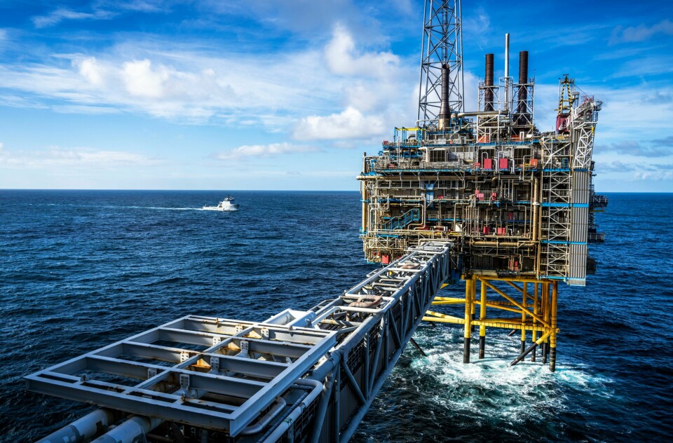 Skyhøye gasspriser i 2022 førte til en kraftig økning i Norges BNP, som endte på tredjeplass blant 36 land i Europa. En plattform på Sleipnerfeltet i Nordsjøen, der det produseres store mengder naturgass. Foto: Ole Berg-Rusten / NTB