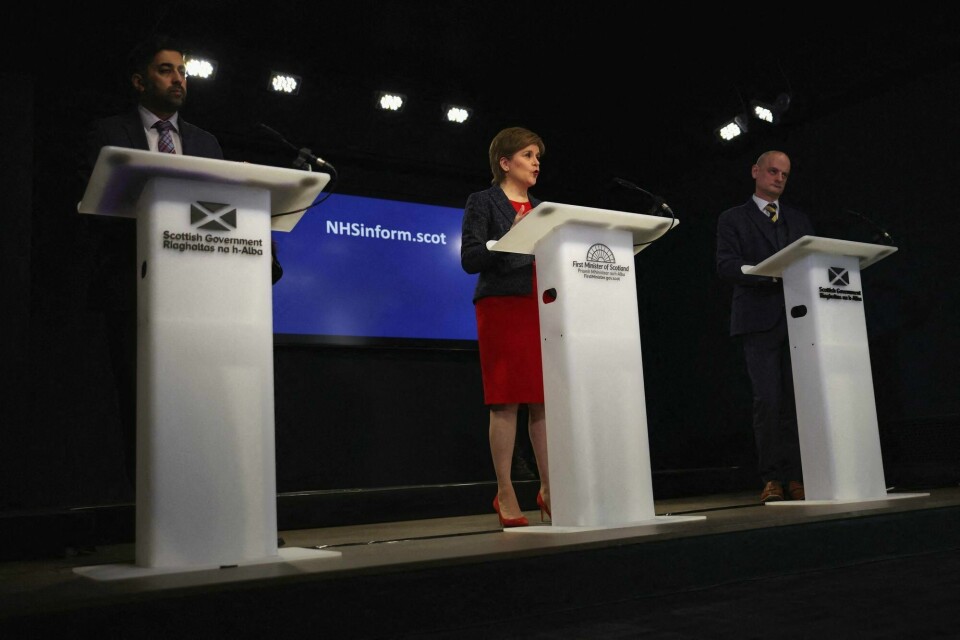 Humza Yousaf (t.v.) ønsker å bli Skottlands førsteminister. Humza Yousaf (t.v.) ønsker å bli Skottlands førsteminister.