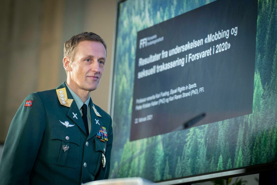 Forsvarssjef Eirik Kristoffersen nekter å ta ordet ukultur i sin munn. Forsvarssjef Eirik Kristoffersen nekter å ta ordet ukultur i sin munn.