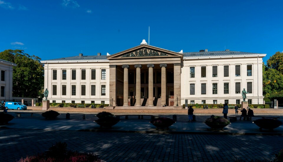 Det er Universitetet i Oslo (UiO) som har flest saker knyttet til seksuell trakassering i fjor (12). Bildet viser Det juridiske fakultet ved UiO (Domus Media). Universitetet i Oslo ligg, ut frå siste prognosar, an til å få ekstrautgifter på rundt 130 millionar kroner i år og 170 millionar kroner i 2023 som følgje av auka energiprisar. Foto: Gorm Kallestad / NTB