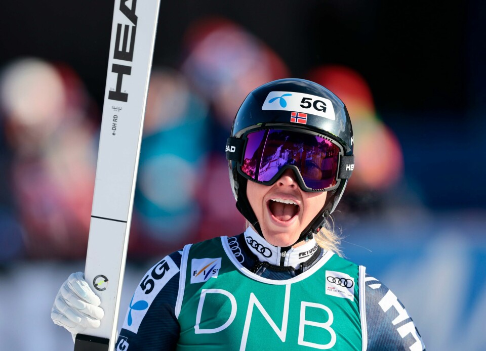 Kajsa Vickhoff Lie kjørte inn til ledelse på Kvitfjell. Kajsa Vickhoff Lie kjørte inn til ledelse på Kvitfjell. Foto: Geir Olsen / NTB