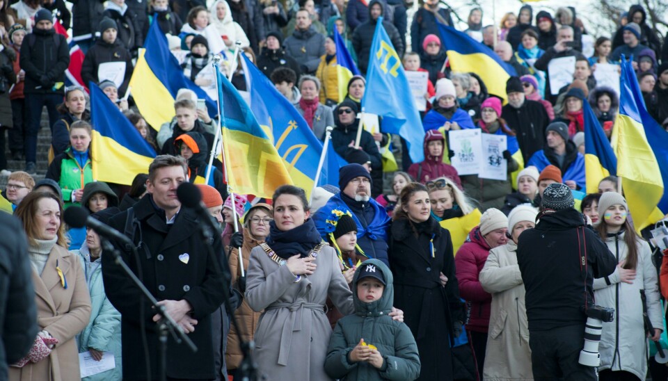 Stavanger-ordfører Kari Nessa Nordtun (Ap) deltok på Ukraina-markeringen. Stavanger-ordfører Kari Nessa Nordtun (Ap) deltok på Ukraina-markeringen.