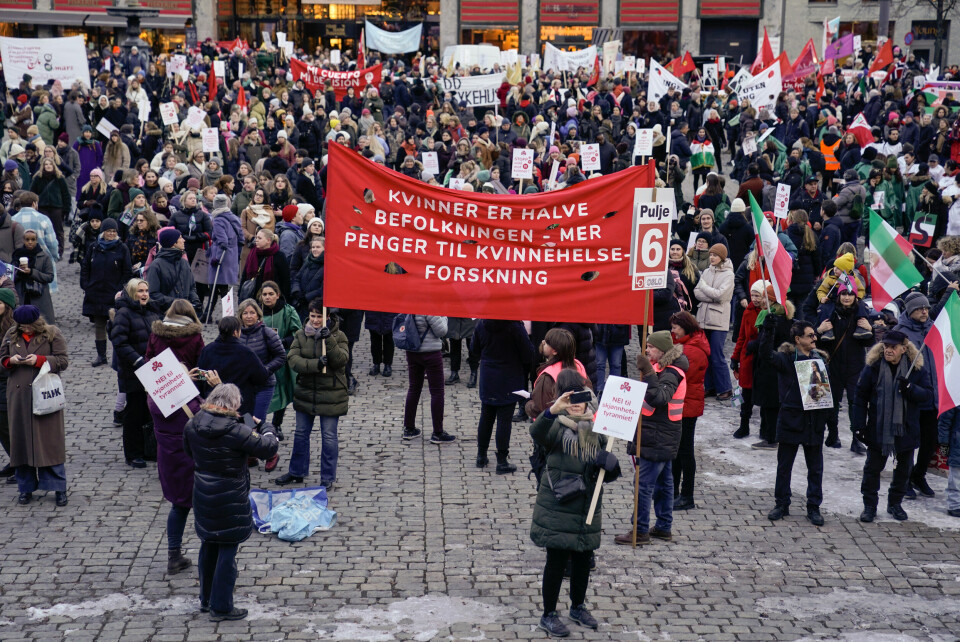 Markeringen av den internasjonale kvinnedagen 8. mars på Youngstorget i Oslo Markeringen av den internasjonale kvinnedagen 8. mars på Youngstorget i Oslo