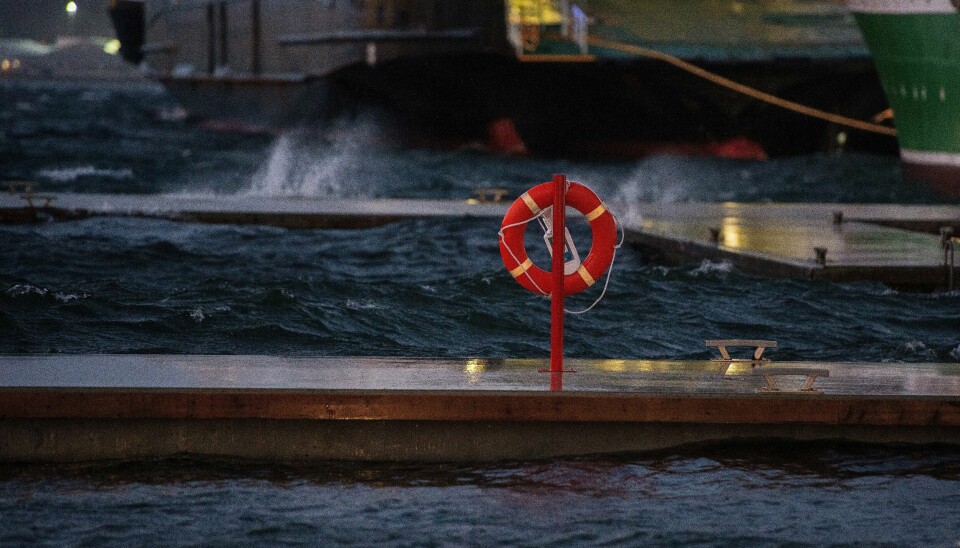 Det blåser godt i Stavanger og Rogaland torsdag. Storm i Vågen.