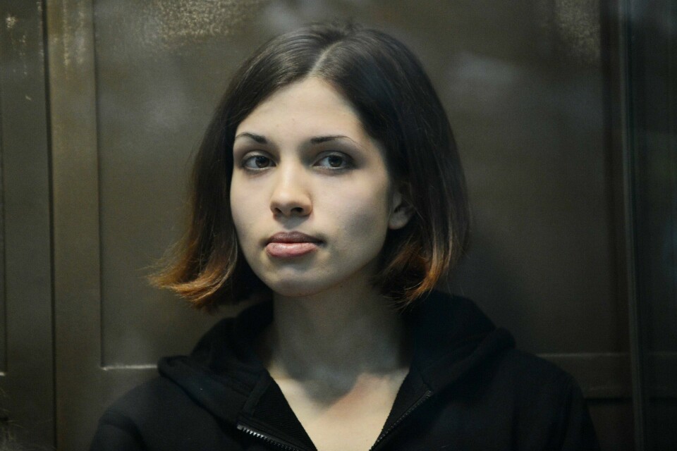 Pussy Riot-medlem Nadezhda Tolokonnikova fotografert i 2012. Pussy Riot-medlem Nadezhda Tolokonnikova fotografert i 2012.