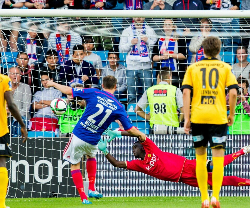 Alexander Mathisen var Vålerengas bestemann, og scoret 1-0-målet på straffe. FOTO: VEGARD WIVESTAD GRØTT/NTB scanpix