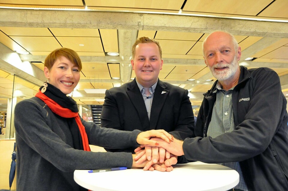 Sara Mauland i Rødt, Eirik Faret Sakariassen i SV og Torfinn Ingeborgrud i Miljøpartiet De Grønne har på vegne av partiene blitt enige om å signere et valgteknisk samarbeid.