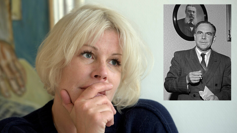 Anne-Kat. Hærland er presselegenden Trond Hegnas (innfelt) barnebarn. Bla for flere bilder! FOTO: Mimsy Møller Anne-Kat. Hærland er presselegenden Trond Hegnas (innfelt) barnebarn. Bla for flere bilder! FOTO: Mimsy Møller