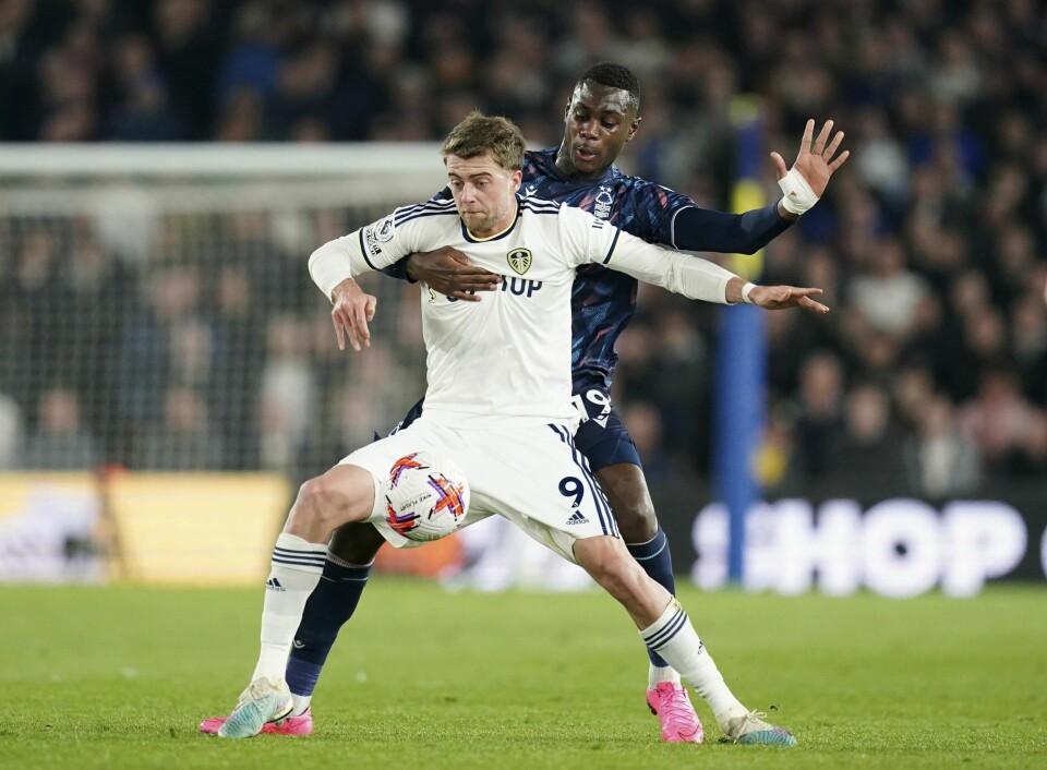 Leeds tok en viktig seier over Nottingham Forest tirsdag. Leeds tok en viktig seier over Nottingham Forest tirsdag. Foto: David Davies / PA via AP / NTB