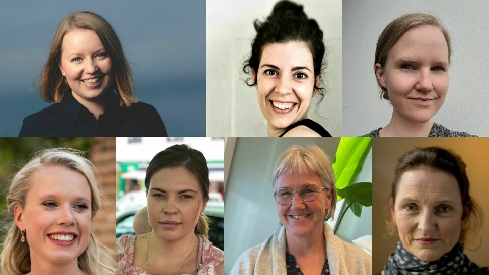 Øverst f.v: Therese Rist (styremedlem i Barselopprøret), Malena Chronholm Bøyesen (jordmorstudent og medlem i BirthRights Norge) og Aïda Leistad Thomassen (leder i Barselopprøret). Nederst f.v: Cecilia Ingulstad (nestleder i Barselopprøret), Izabella Katharina Abouradoine Sætherø, Cathrine Trulsvik (jordmor, daglig leder i BirthRights Norge og arrangør av FødselsFestivalen) og Gro Vatne Brean (psykologspesialist, og styremedlem i Landsforeningen 1001 dager). Øverst f.v: Therese Rist (styremedlem i Barselopprøret), Malena Chronholm Bøyesen (jordmorstudent og medlem i BirthRights Norge) og Aïda Leistad Thomassen (leder i Barselopprøret). Nederst f.v: Cecilia Ingulstad (nestleder i Barselopprøret), Izabella Katharina Abouradoine Sætherø, Cathrine Trulsvik (jordmor, daglig leder i BirthRights Norge og arrangør av FødselsFestivalen) og Gro Vatne Brean, psykologspesialist, og styremedlem i Landsforeningen 1001 dager.