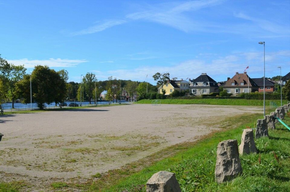 Tollbodplassen er ett av stedene MDG-politikerne i Fredrikstad ser for seg som mulig lokalisering for en aktivitetspark.