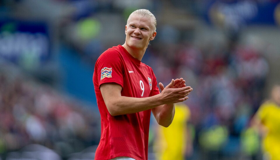 Erling Braut Haaland og resten av Norges landslag tar imot Skottland til et fullsatt Ullevaal stadion 17. juni. Erling Braut Haaland ble mandag presentert som Manchester City-spiller.Foto: Javad Parsa / NTB