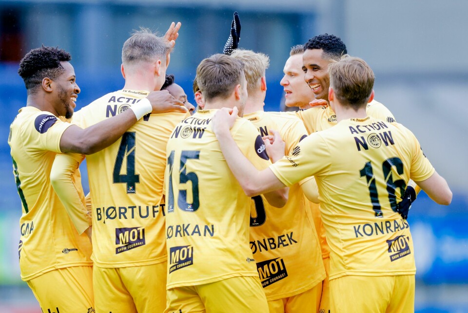 Bodø/Glimt stormet videre i Eliteserien søndag. Foto: Svein Ove Ekornesvåg / NTB Bodø/Glimt stormet videre i Eliteserien søndag. Foto: Svein Ove Ekornesvåg / NTB