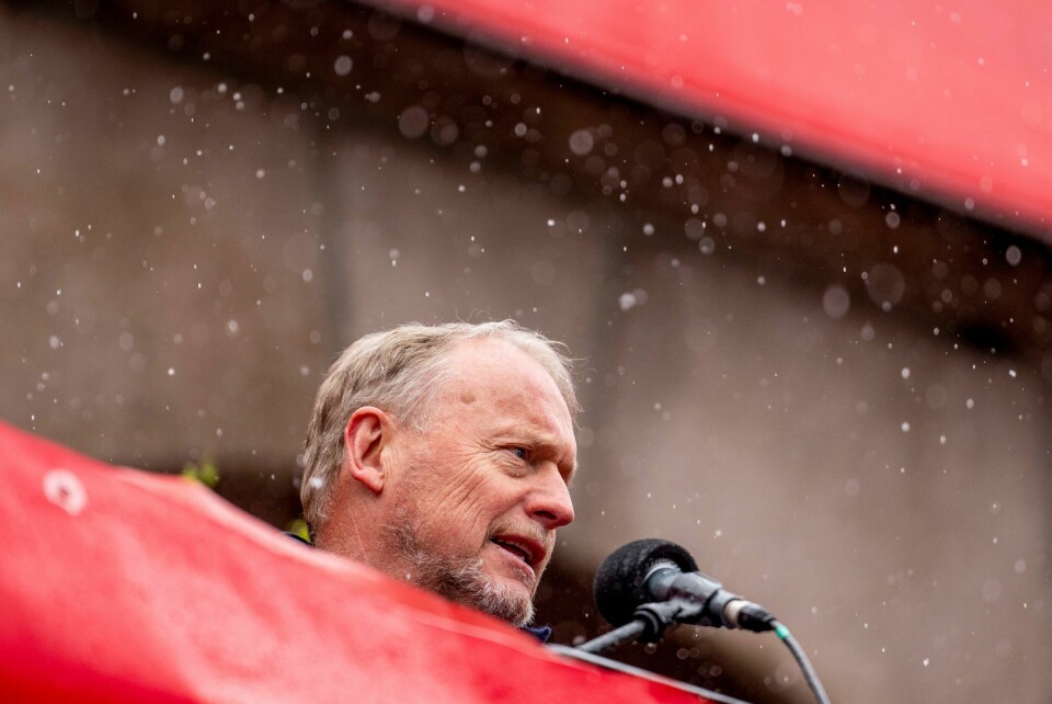 – Kreftene bak fascisme og vold er ikke borte, sa byrådsleder i Oslo Raymond Johansen (Ap) i sin tale til lokale ledere. Her fra årets markering av arbeideres dag 1. mai. – Kreftene bak fascisme og vold er ikke borte, sa byrådsleder i Oslo Raymond Johansen (Ap) i sin tale til lokale ledere. Her fra årets markering av arbeideres dag 1. mai.