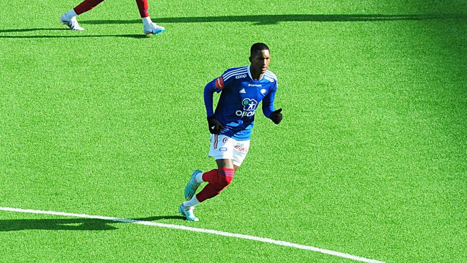 Brasilianske Vitinho fikk starte for VIF 2 mot Notodden søndag, men maktet ikke å bidra til poeng. Her fra en tidligere kamp.