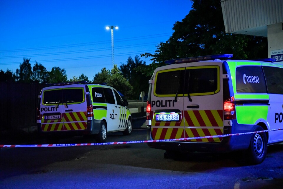 Politiet jobber på stedet etter at en person er bekreftet død, etter å ha blitt skadd med en skarp gjenstand på Bryn. En person er pågrepet i saken. Politiet jobber på stedet etter at en person er bekreftet død, etter å ha blitt skadd med en skarp gjenstand på Bryn. En person er pågrepet i saken. Foto: Rodrigo Freitas / NTB
