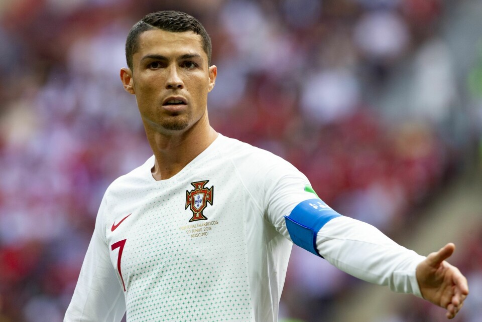 Cristiano Ronaldo avbildet under fotball-VM i 2018. Cristiano Ronaldo slår tilbake mot spekulasjonene. Foto: Svein Ove Ekornesvåg / NTB