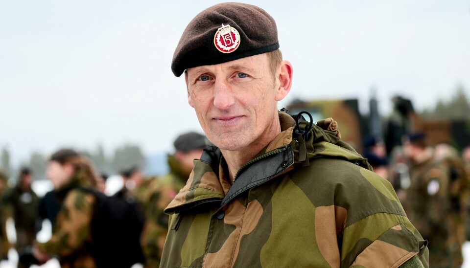 Forsvarssjef Eirik Kristoffersen på jobb. .