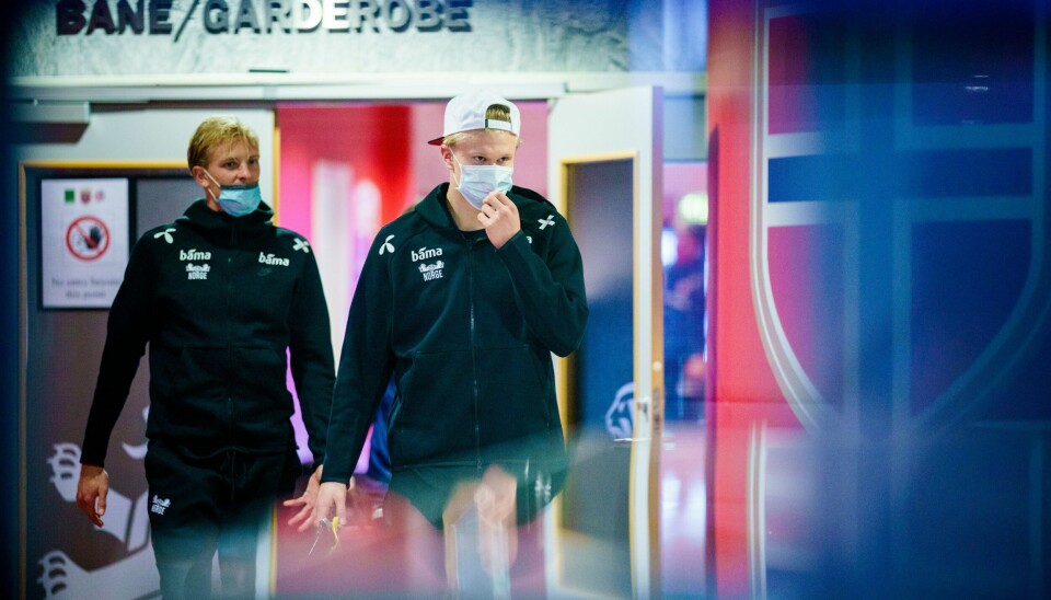 Morten Thorsby og Erling Braut Haaland etter en trening på Ullevaal stadion 9. november 2020. Morten Thorsby og Erling Braut Haaland etter en trening på Ullevaal stadion 9. november 2020. Foto: Stian Lysberg Solum / NTB