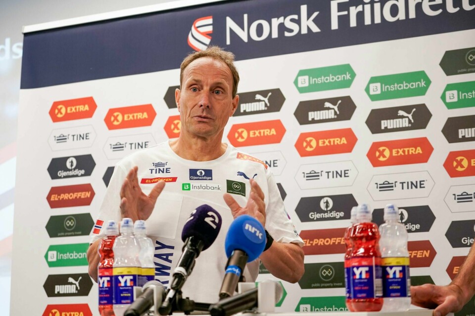 Sportssjef Erlend Slokvik i Norges Friidrettsforbund offentliggjør friidrettslandslagene for 2025 på Ullevaal Stadion tirsdag. Sportssjef Erlend Slokvik i Norges Friidrettsforbund offentliggjør friidrettslandslagene for 2025 på Ullevaal Stadion tirsdag.