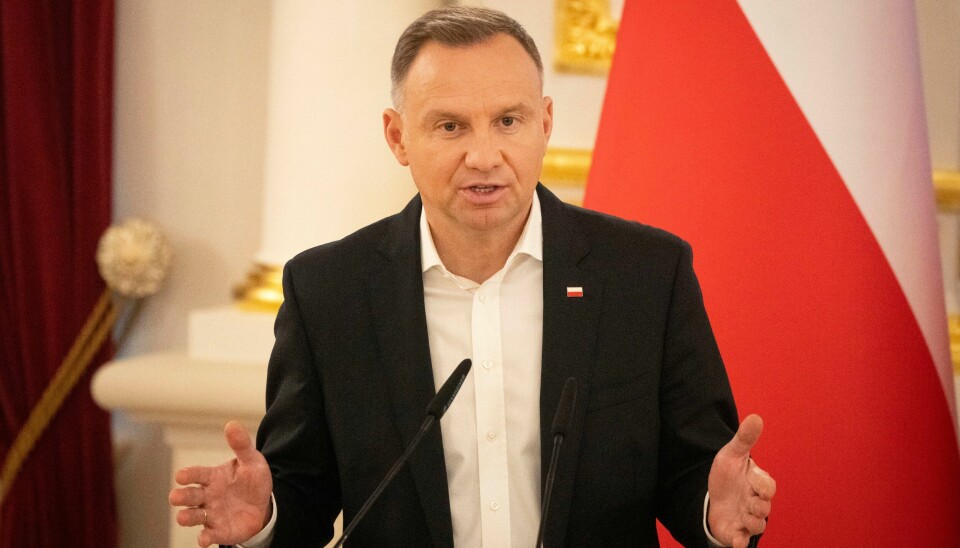 Polens president Andrzej Duda sier at Wagner-styrkene som har reist i eksil i Belarus, kan utgjøre en trussel mot landene i området. Polens president Andrzej Duda sier at Wagner-styrkene som har reist i eksil i Belarus, kan utgjøre en trussel mot landene i området. Foto: Efrem Lukatsky / AP / NTB