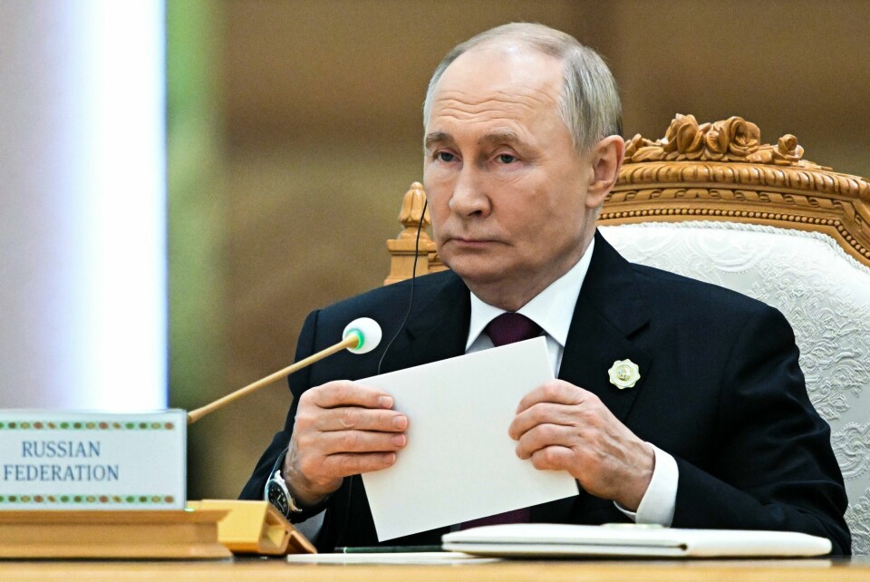 Russlands president Vladimir Putin er fredag i Turkmenistan, der han blant annet skal møte Irans president Masoud Pezeshkian. Russlands president Vladimir Putin er fredag i Turkmenistan, der han blant annet skal møte Irans president Masoud Pezeshkian. Foto: Sergej Bobylev / Sputnik / Kreml via AP / NTB