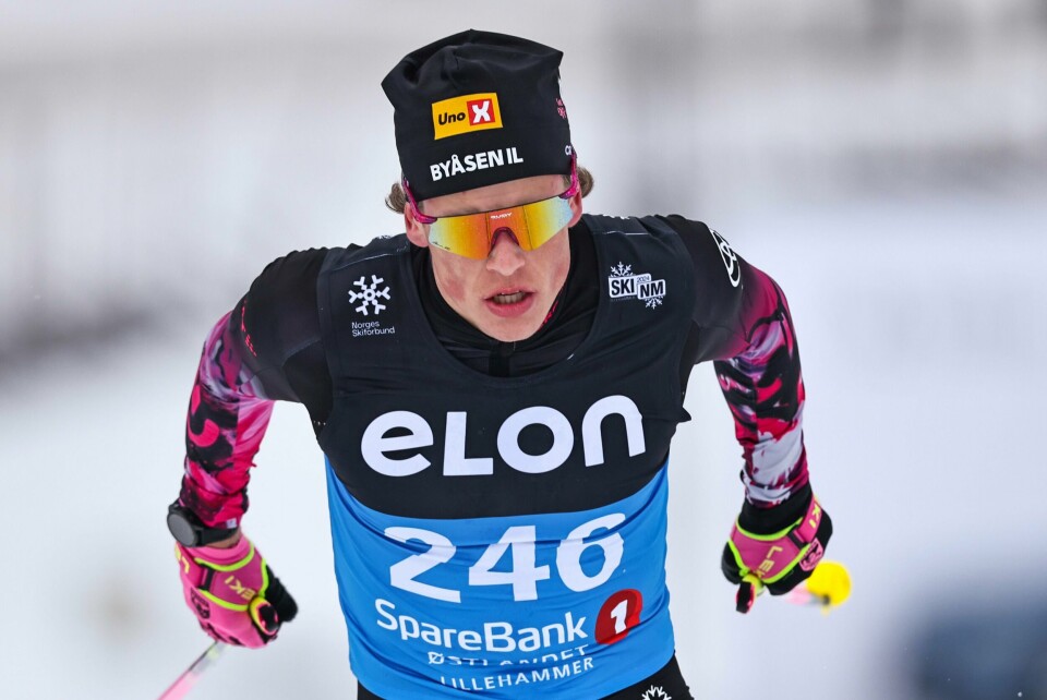Johannes Høsflot Klæbo i 50km langrenn skøyting herrer i OL-løypene rundt Birkebeineren skistadion under norgesmesterskapet. Johannes Høsflot Klæbo i 50km langrenn skøyting herrer i OL-løypene rundt Birkebeineren skistadion under Norgesmesterskapet. Foto: Geir Olsen / NTB