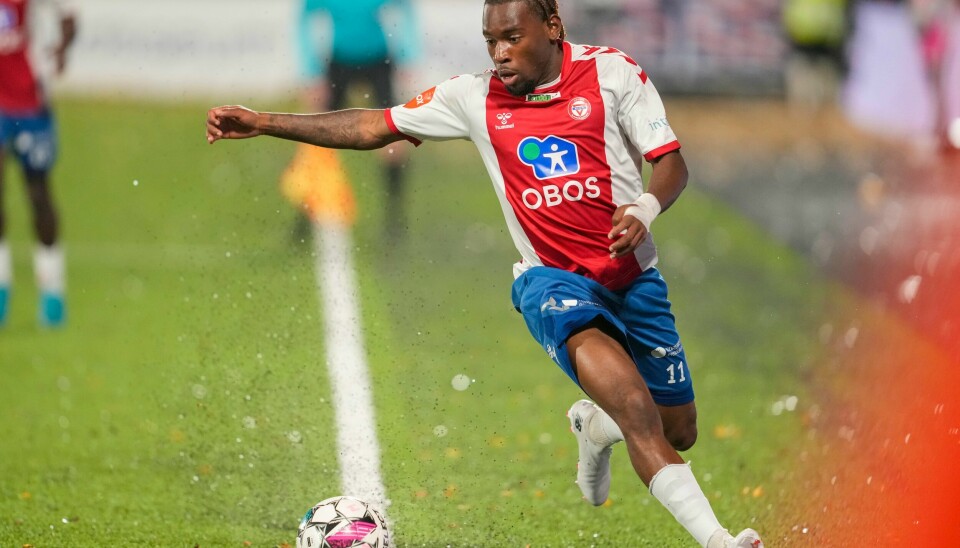 Obilor Denzel Okeke spilte mot Haugesund i Eliteserien søndag. Obilor Denzel Okeke spilte mot Haugesund i Eliteserien søndag. Foto: Javad Parsa / NTB