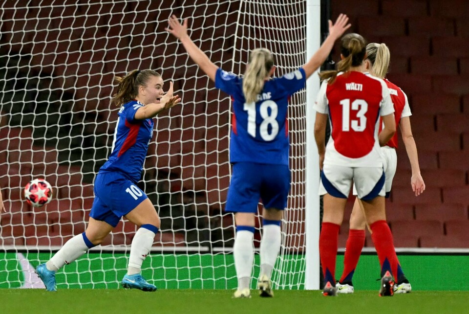 Olaug Tvedten kunne juble for Vålerengas aller første mesterligascoring, men overmakten ble til slutt for stor på Emirates mot Arsenal onsdag Olaug Tvedten kunne juble for Vålerengas aller første mesterligascoring, men overmakten ble til slutt for stor på Emirates mot Arsenal onsdag