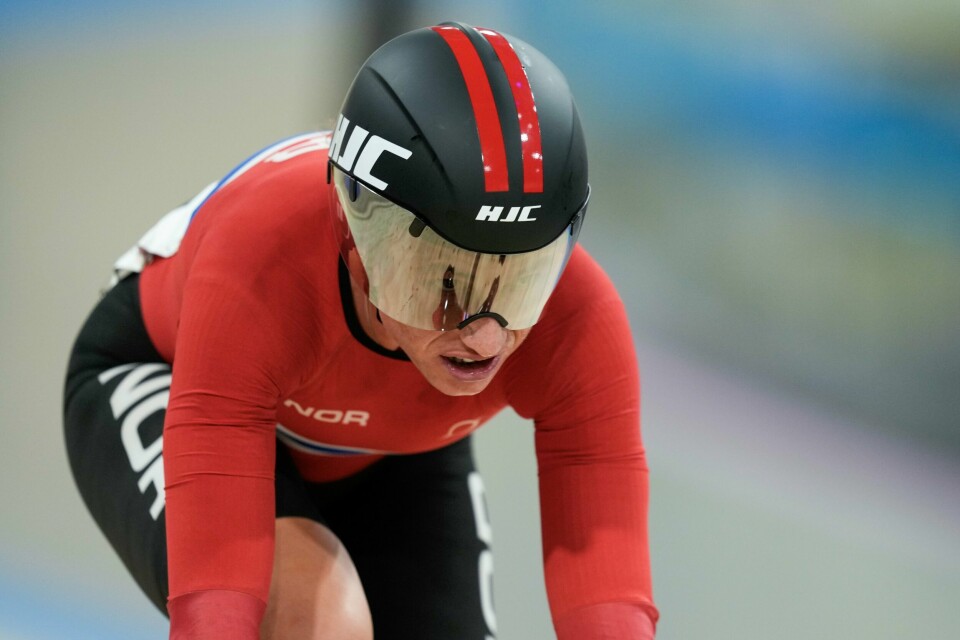 Anita Stenberg tok VM-bronse i omnium. Her er hun under OL i Paris. Anita Stenberg under OL i Paris.Foto: Beate Oma Dahle / NTB