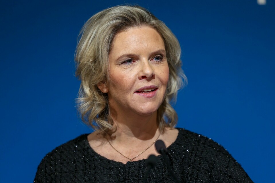 Partileder Sylvi Listhaug (Frp) foreslår at politiet bevæpnes permanent. Frp-leder Sylvi Listhaug reagerer på forslaget fra Høyre. Foto: Amanda Pedersen Giske / NTB