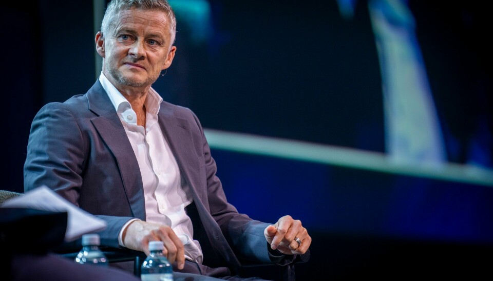 Ole Gunnar Solskjær under Oslo Business Forum torsdag Ole Gunnar Solskjær under Oslo Business Forum torsdag. Foto: Heiko Junge / NTB